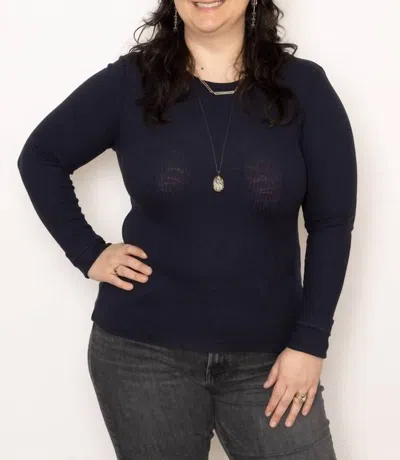 Citizen Of Humanity Bina Crewneck Tee In Navy In Black