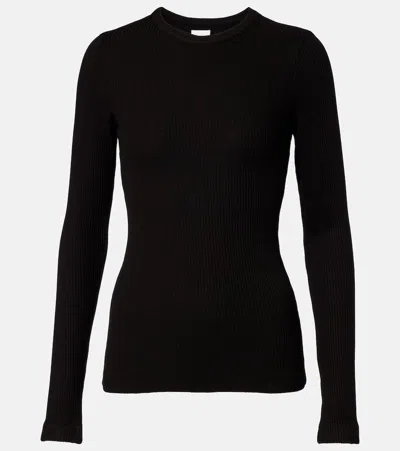 Citizen Of Humanity Bina Ribbed-knit Top In Black