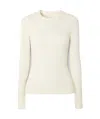 Citizen Of Humanity Bina Ribbed Stretch-lyocell And Organic Cotton-blend Top In Neutral