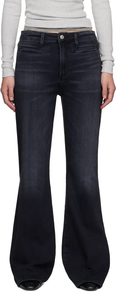 Citizen Of Humanity Lilah Flare Welt Pocket Jeans In Black