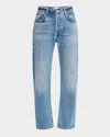 Citizen Of Humanity Blaine High-rise Straight Ankle Jeans In Blue