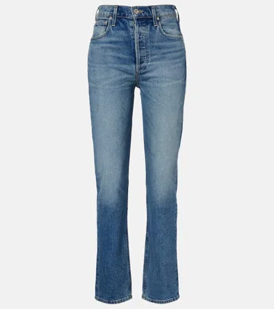 Citizen Of Humanity Blaine High-rise Straight Jeans In Blue