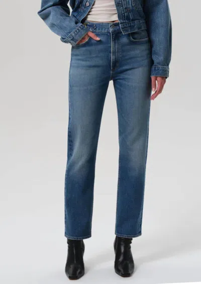 Citizen Of Humanity Blaine Vintage Straight Jeans With Horsebit In Alma In Blue