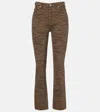 Citizen Of Humanity Blaine Zebra-print Flared Jeans In Brown