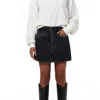 Citizen Of Humanity Brita Mini Skirt In Meteorite In Black