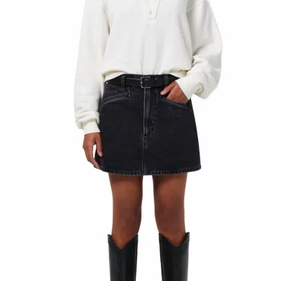 CITIZEN OF HUMANITY BRITA MINI SKIRT IN METEORITE