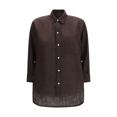 Citizen Of Humanity Brown Linen Blouse