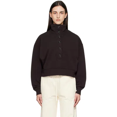 Citizen Of Humanity Mirelle Cropped Cotton-jersey Sweatshirt In Brown