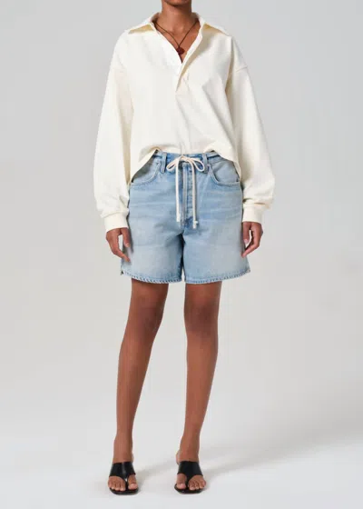 Citizen Of Humanity Brynn Drawstring Short In Jesamyn In Blue