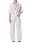 Citizen Of Humanity Brynn Wide-leg Drawstring Trousers In White