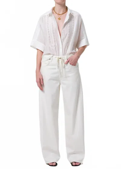 CITIZEN OF HUMANITY BRYNN DRAWSTRING TROUSER PANTS IN PASHMINA