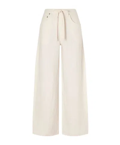 Citizen Of Humanity Brynn Linen Straight-leg Pants In Neutral