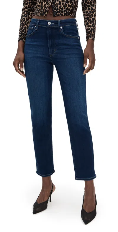 Citizen Of Humanity Caia High Rise Straight Jeans Dakota In Blue