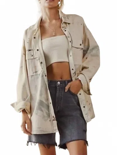 Citizen Of Humanity Camilla Frayed Hem Short In Karma In Neutral
