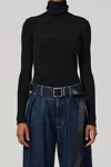 Citizen Of Humanity Caradene Turtleneck Top In Black