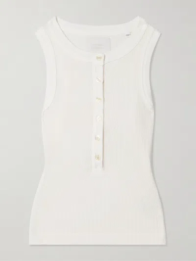 Citizen Of Humanity Citizens Of Humanity Caralyn Rib Henley Tank In White