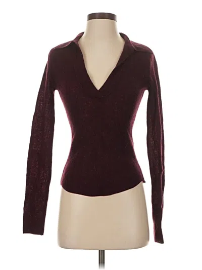 Pre-owned Citizen Of Humanity Cardigan Sweater In Burgundy