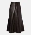 Citizen Of Humanity Cassia Flared Midi Skirt In Brown
