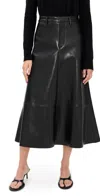 Citizen Of Humanity Cassia Leather Skirt In Black In Black