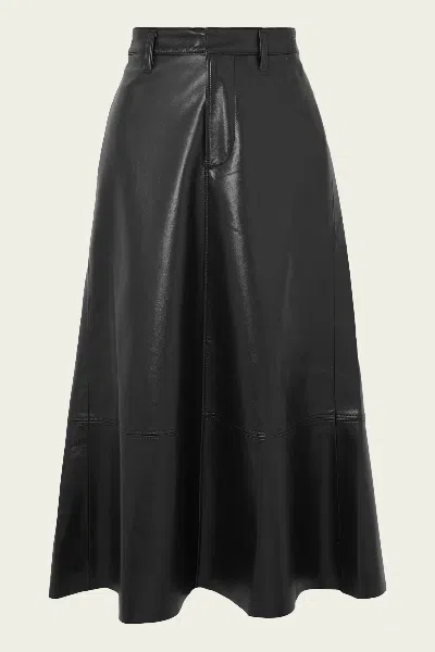 CITIZEN OF HUMANITY CASSIA LEATHER SKIRT IN BLACK
