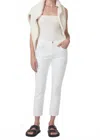 Citizen Of Humanity Charlotte Crop Straight Leg Pants In Chantilly In Multi