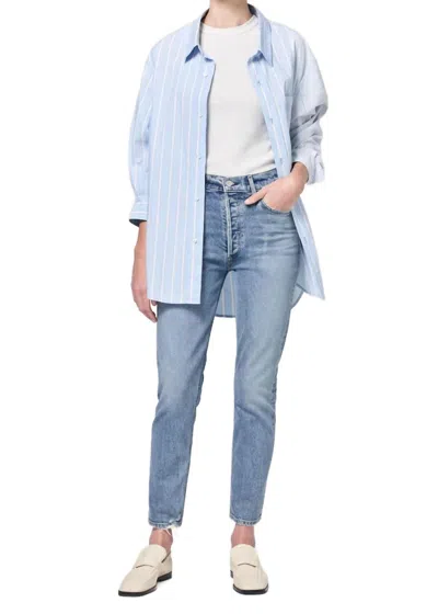 Citizen Of Humanity Charlotte High Rise Straight Jean In Dresden In Blue