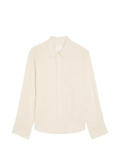 Citizen Of Humanity Citizens Of Humanity Kayla Shrunken Linen Shirt In Metallic
