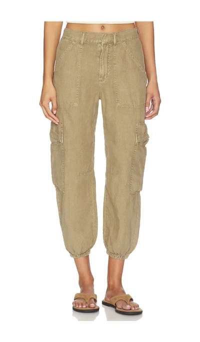 Citizen Of Humanity Ciela Balloon Utility Linen Pants In Brown