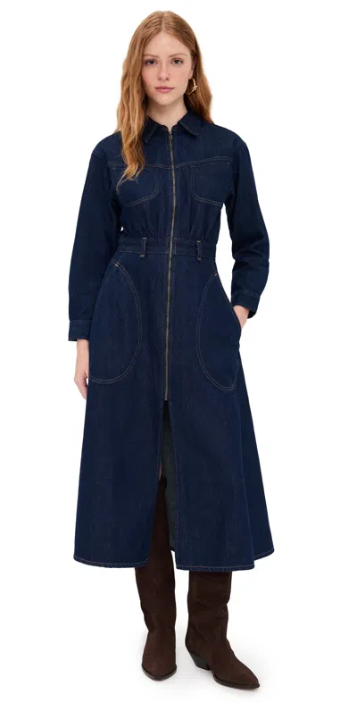 Citizen Of Humanity Circle Pocket Dress Omni In Blue