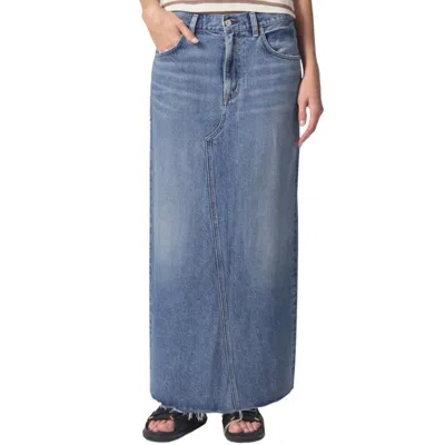 CITIZEN OF HUMANITY CIRCOLO REWORKED MAXI SKIRT IN GLISTEN