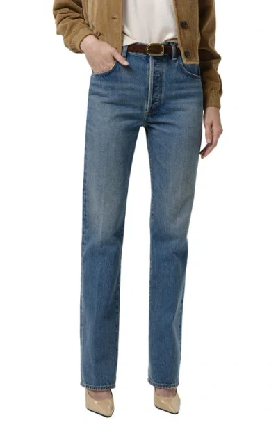 Citizen Of Humanity Citizens Of Humanity 90s High Waist Straight Leg Jeans In Blue