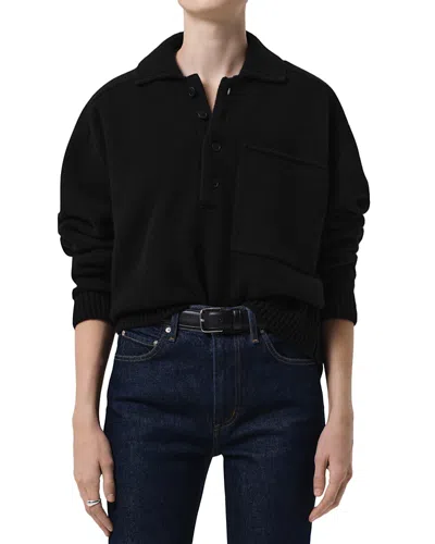 Citizen Of Humanity Citizens Of Humanity Agatha Rugby Top In Black
