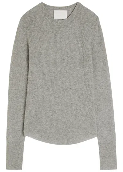 Citizen Of Humanity Citizens Of Humanity Alessia Melange Wool And Cashmere-blend Top In Gray