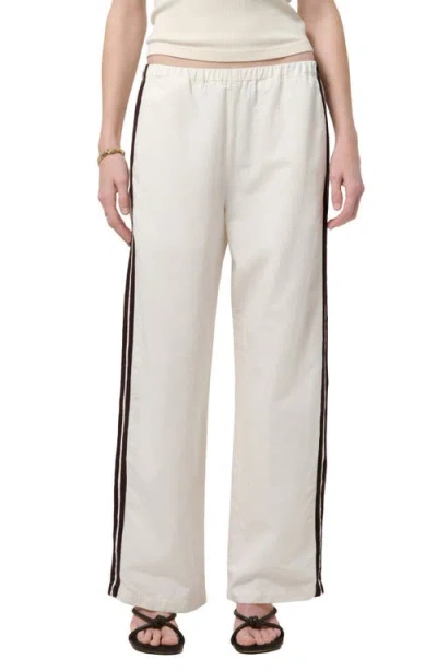 Citizen Of Humanity Citizens Of Humanity Aurora Side Stripe Cotton & Linen Track Pants In Neutral