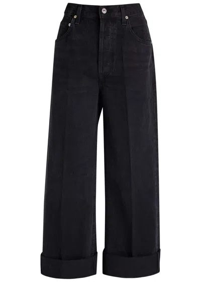 Citizen Of Humanity Citizens Of Humanity Ayla Baggy Cuffed Crop Jeans In Black