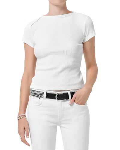 Citizen Of Humanity Citizens Of Humanity Waffle Knit Cotton Baby Tee In White