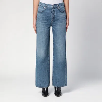 CITIZEN OF HUMANITY CITIZENS OF HUMANITY BLUE WASHED STRAIGHT JEANS