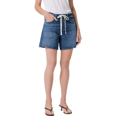 Citizen Of Humanity Citizens Of Humanity Brynn Drawstring Denim Shorts In Blue