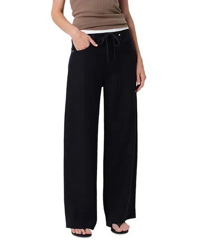 Citizen Of Humanity Citizens Of Humanity Brynn Drawstring Linen Trousers In Blue