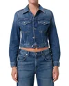 Citizen Of Humanity Citizens Of Humanity Charisse Shrunken Denim Jacket In Blue