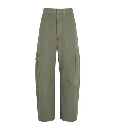 Citizen Of Humanity Citizens Of Humanity Cotton Patch-pocket Cargo Trousers In Green