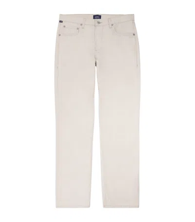 Citizen Of Humanity Citizens Of Humanity Elijah Straight-leg Cotton-blend Trousers In Metallic