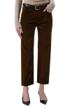 Citizen Of Humanity Citizens Of Humanity Delfina High Rise Straight Leg Jeans In Golden In Brown