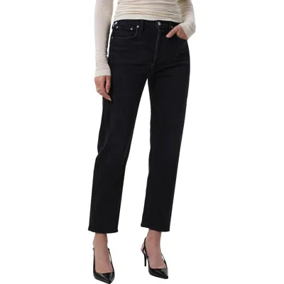 Citizen Of Humanity Citizens Of Humanity Delfina High Waist Straight Leg Jeans In Black