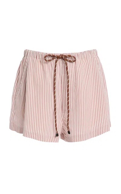 Citizen Of Humanity Citizens Of Humanity Este Striped Drawstring Shorts In Pink