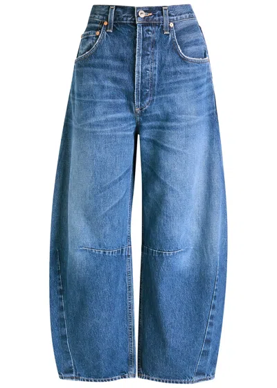 Citizen Of Humanity Citizens Of Humanity Horseshoe Barrel-leg Jeans In Blue
