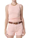 Citizen Of Humanity Isabel Rib Tank Top In Pink