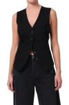 Citizen Of Humanity Citizens Of Humanity Jasmin Denim Longline Vest In Black