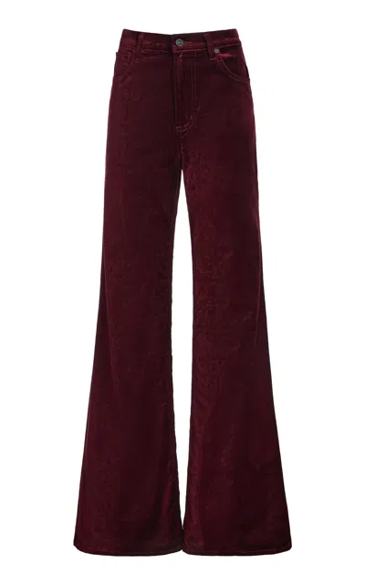 Citizen Of Humanity Citizens Of Humanity Kimberly 70's Velvet Flared-leg Pants In Brown
