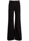Citizen Of Humanity Citizens Of Humanity Kimberly Horsebit-embellished Flared-leg Jeans In Black